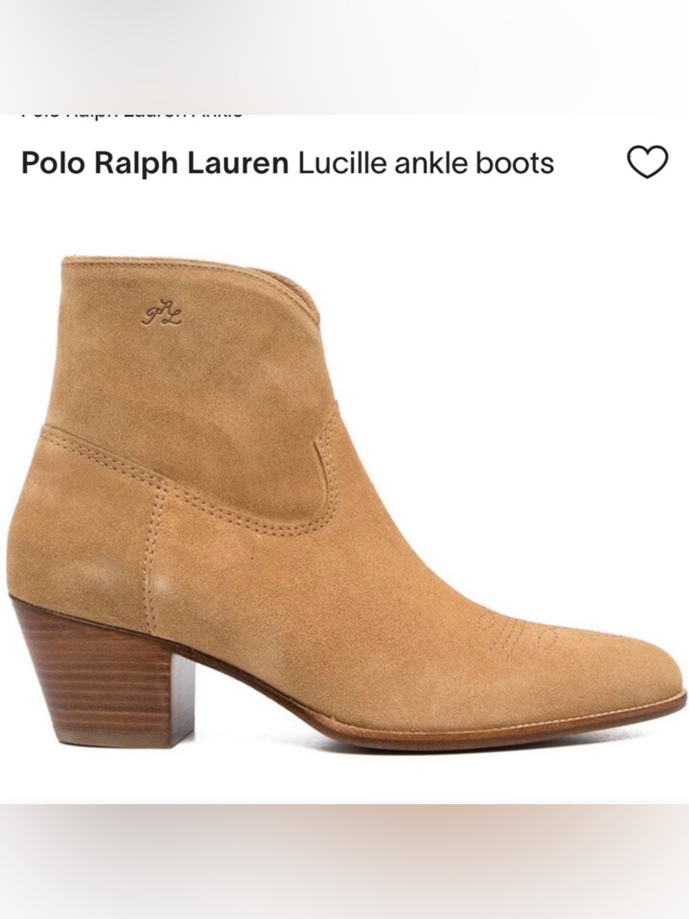Ralph Lauren Lucille Suede Ankle Booties - Tan Suede